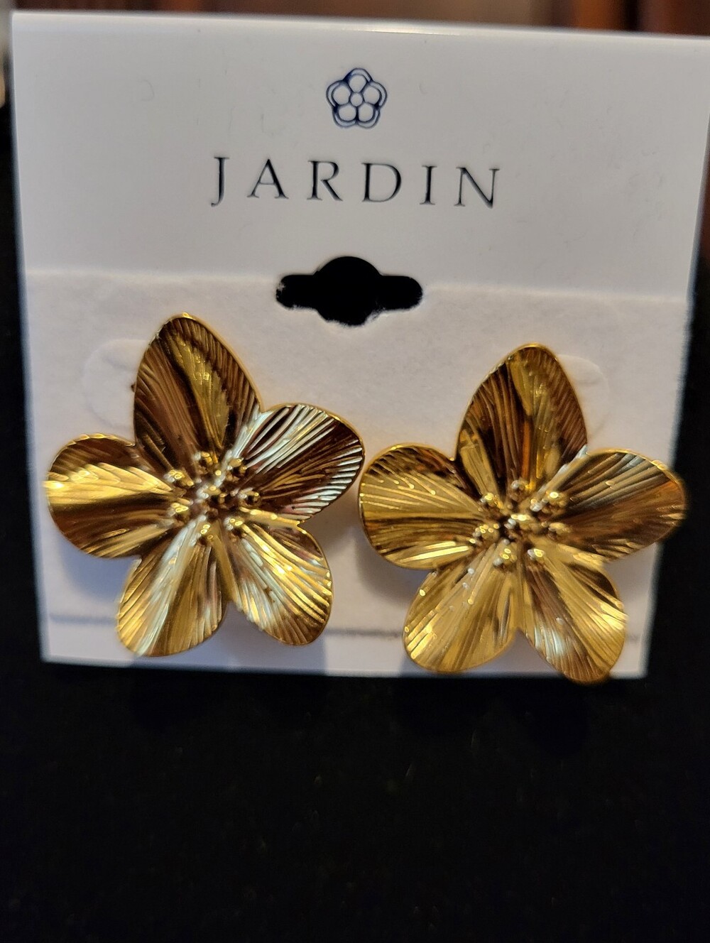 Jardin Gold Plated Flower Post Earrings